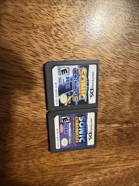 Nintendo DS Sonic Colors & Sonic Chronicles Game Card Set - Black
